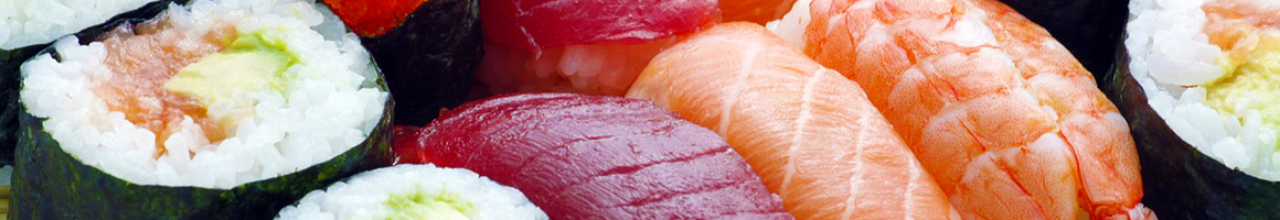 Eating Sushi at Fancy Sushi Bar & Grill restaurant in Hilton Head Island, SC.
